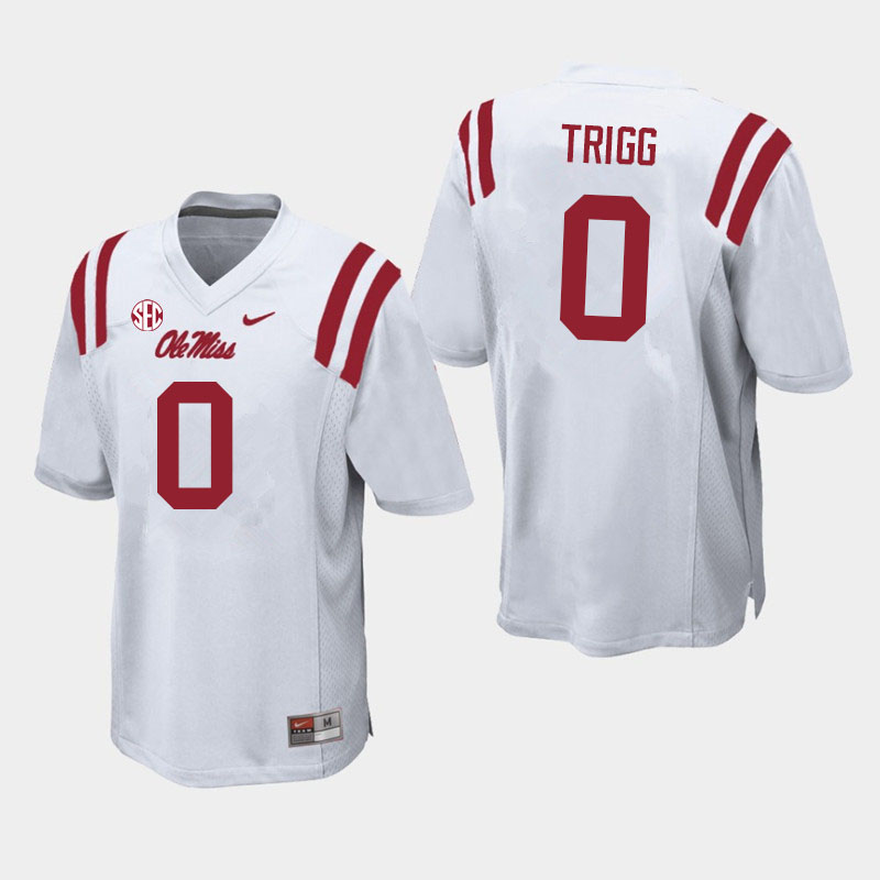 Michael Trigg Ole Miss Rebels NCAA Men's White #0 Stitched Limited College Football Jersey FNF2458TW